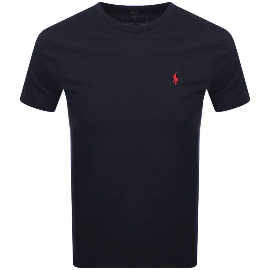 Alternative Image for ProductRalph Lauren Slim Fit Crew Neck T Shirt Navy1